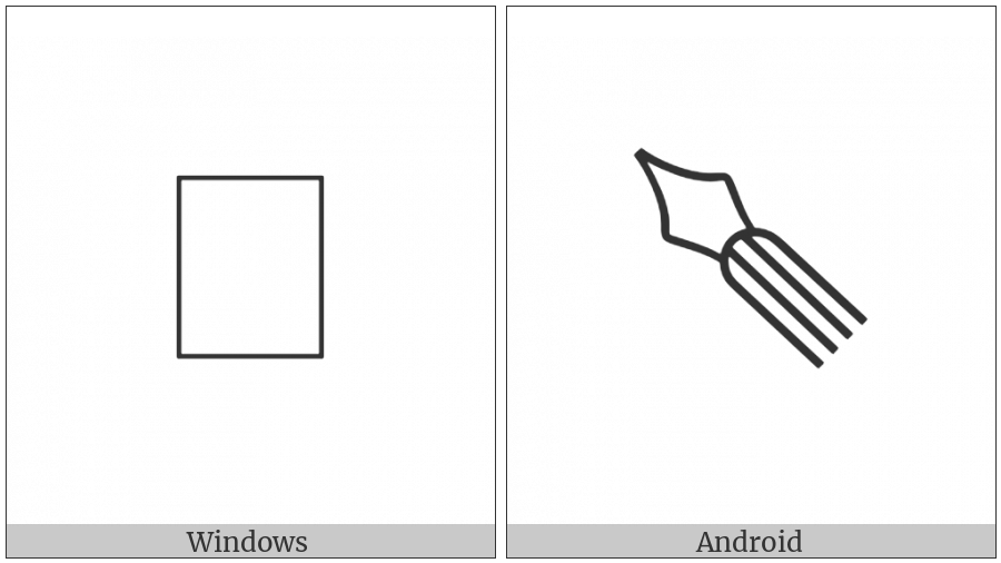 Anatolian Hieroglyph A289 on various operating systems