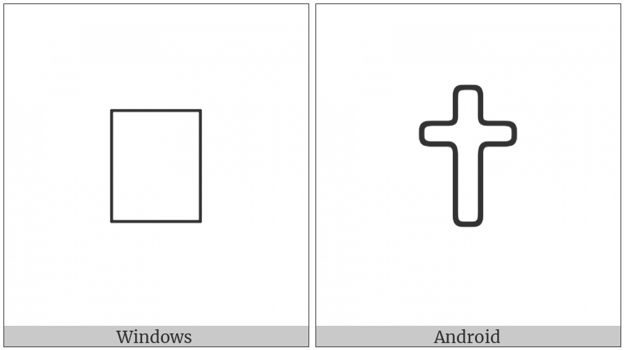 Anatolian Hieroglyph A309 on various operating systems