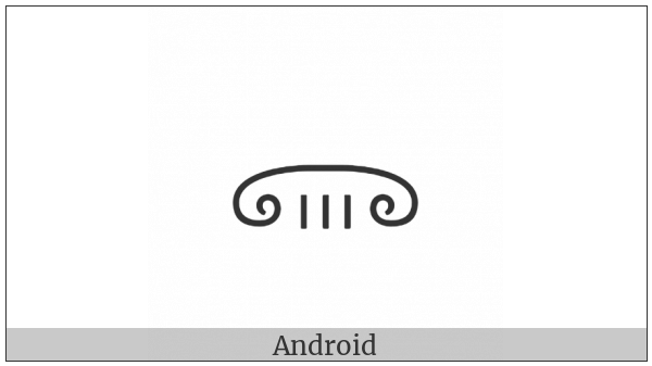 Anatolian Hieroglyph A364A on various operating systems