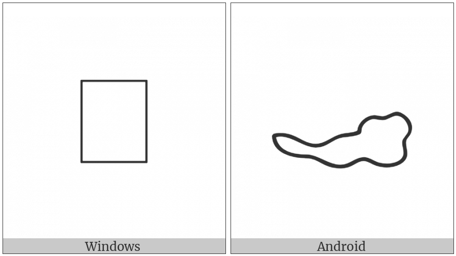 Anatolian Hieroglyph A487 on various operating systems