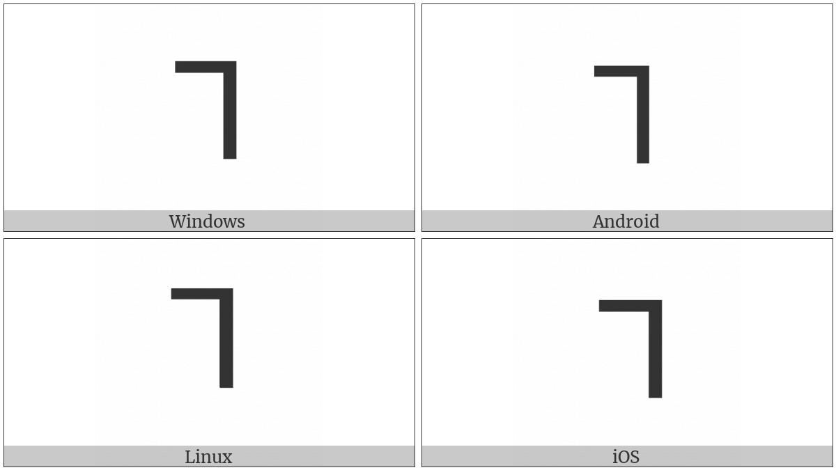 Turned Sans-Serif Capital L on various operating systems