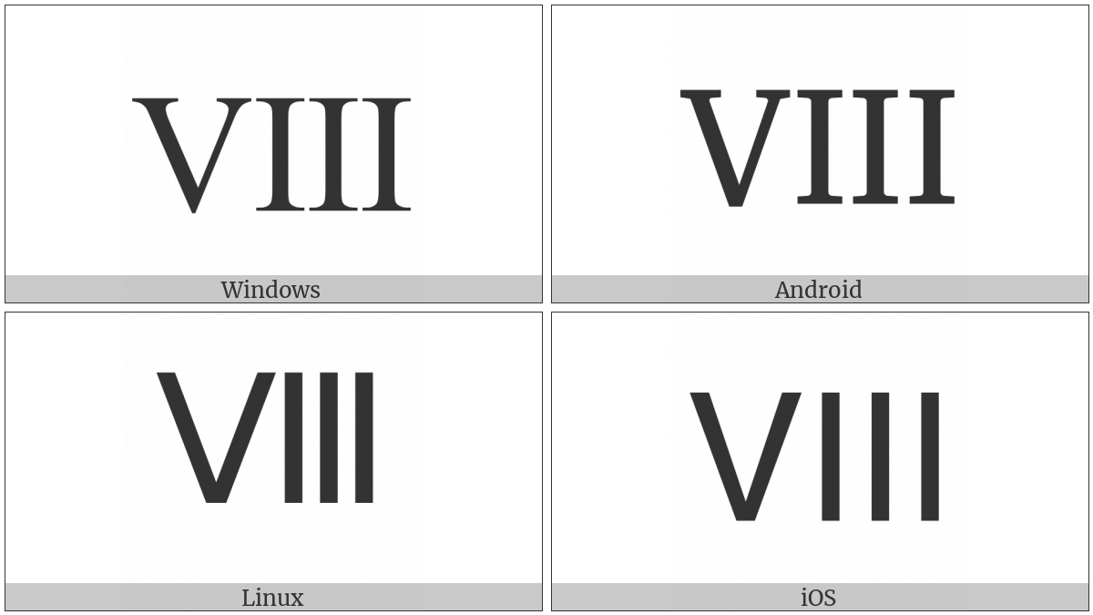 ROMAN NUMERAL EIGHT | UTF-8 Icons