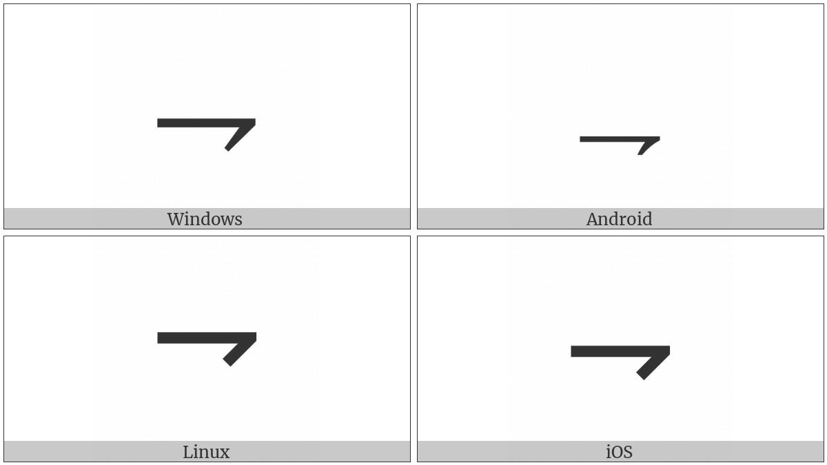 Rightwards Harpoon With Barb Downwards on various operating systems