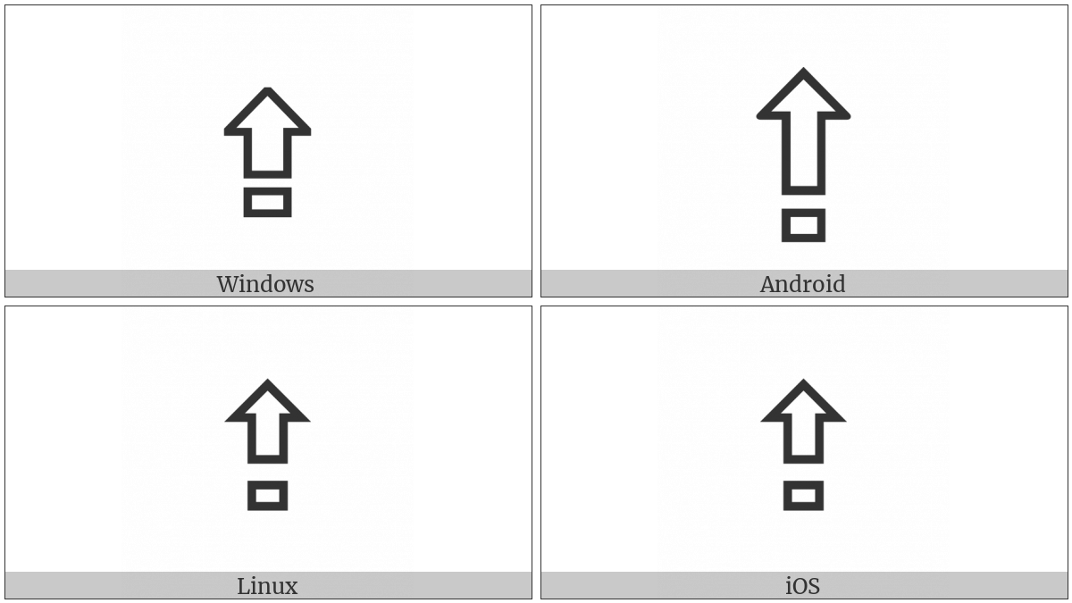 Upwards White Arrow From Bar on various operating systems