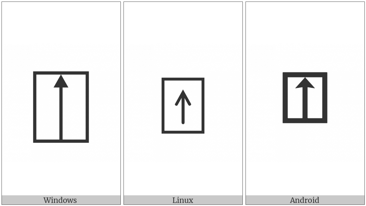 Apl Functional Symbol Quad Upwards Arrow on various operating systems