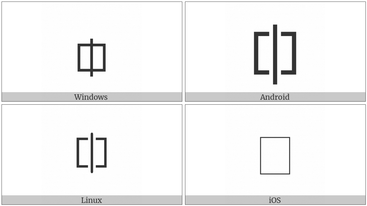 White Square With Centre Vertical Line on various operating systems