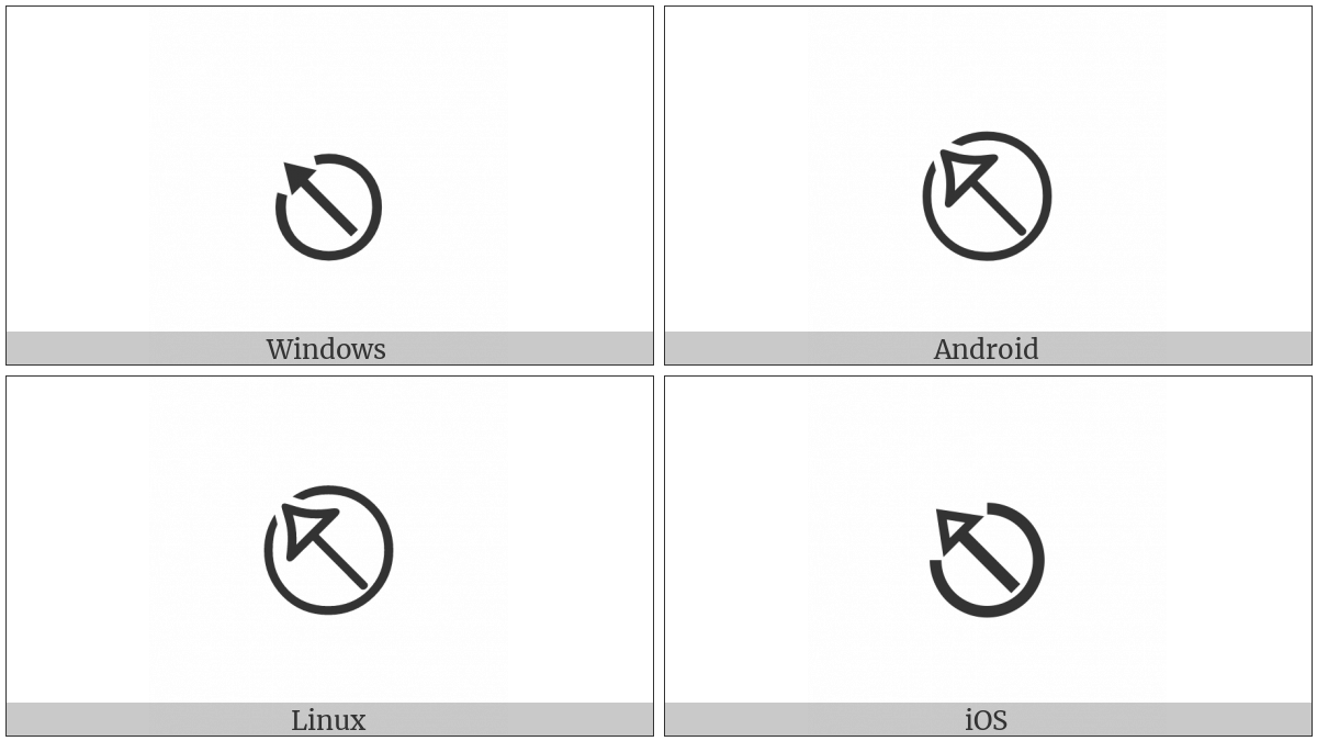 Broken Circle With Northwest Arrow on various operating systems