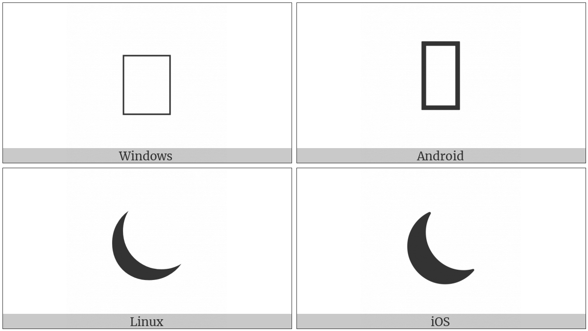 Power Sleep Symbol on various operating systems