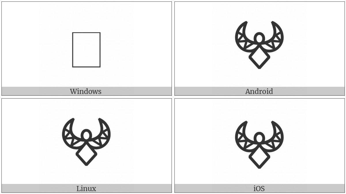 Bamum Letter Phase-D Yen on various operating systems