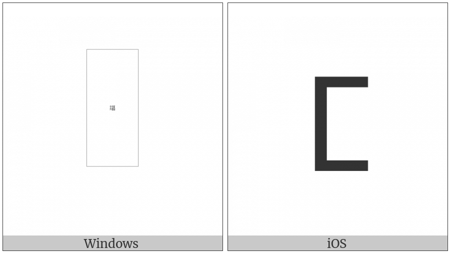 Miao Letter Tsha on various operating systems