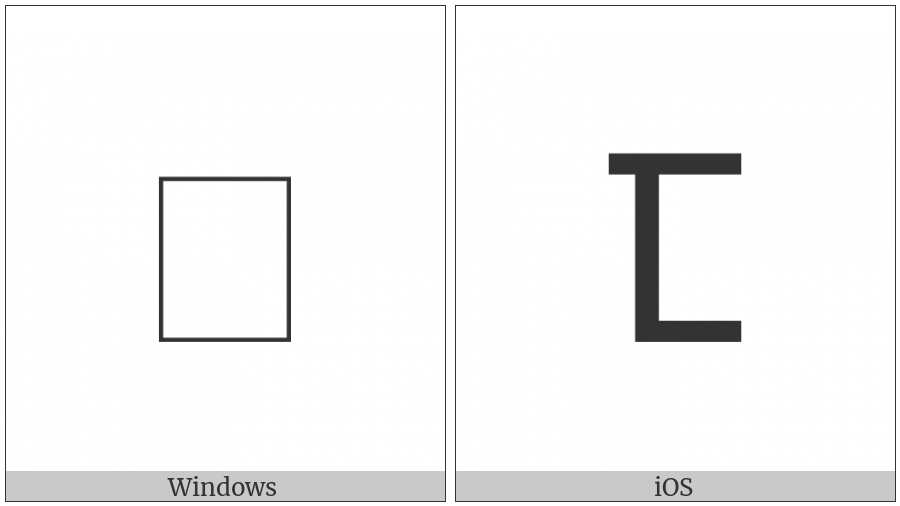 Miao Letter Yi Tsha on various operating systems