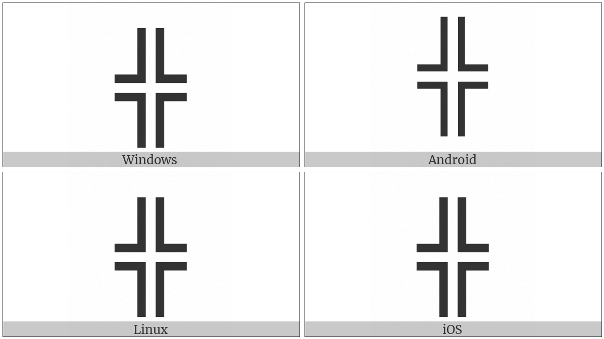 Box Drawings Double Vertical And Horizontal on various operating systems