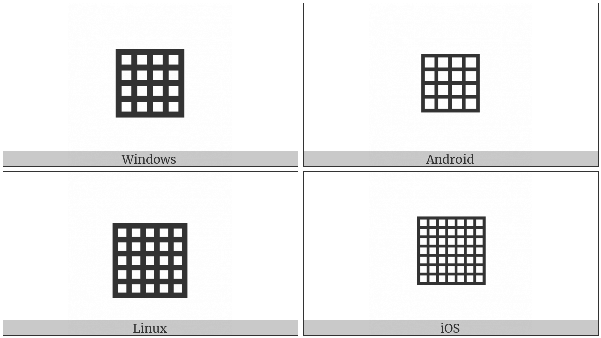 Square With Orthogonal Crosshatch Fill on various operating systems