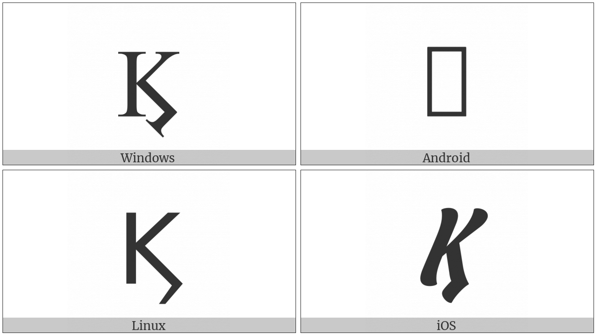 Greek Capital Kai Symbol on various operating systems