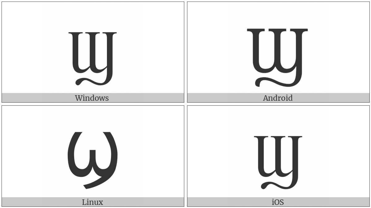 Coptic Capital Letter Shei on various operating systems