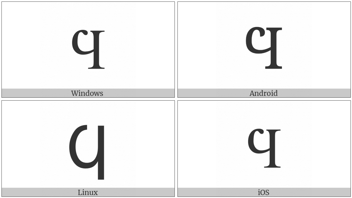 Coptic Capital Letter Fei on various operating systems